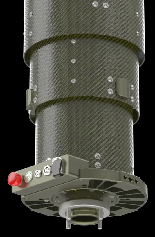 Base end of the GF-NEO Column with the mount interface, seen from below
