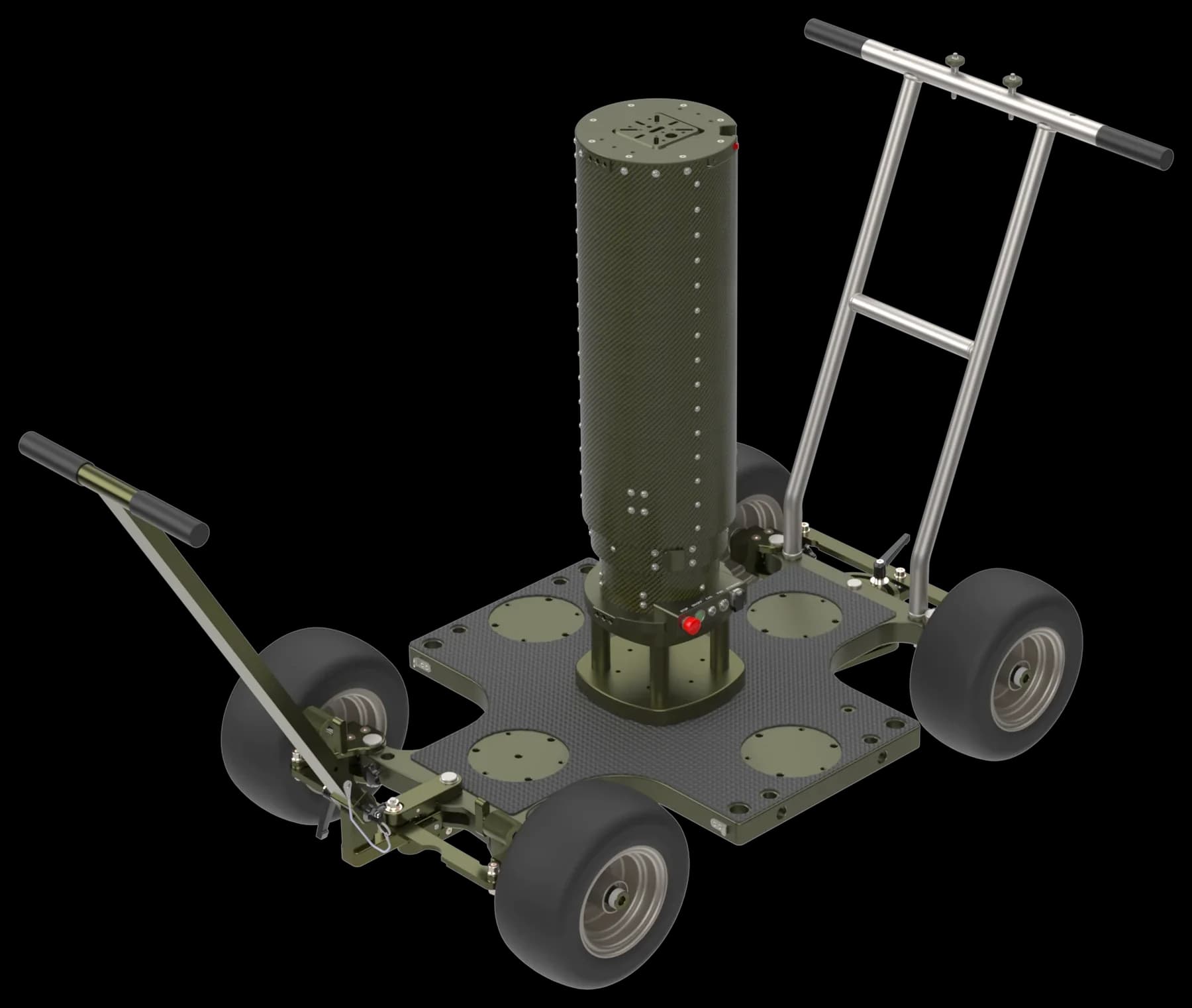 GF-NEO Column mounted overslung on a GFM quad dolly