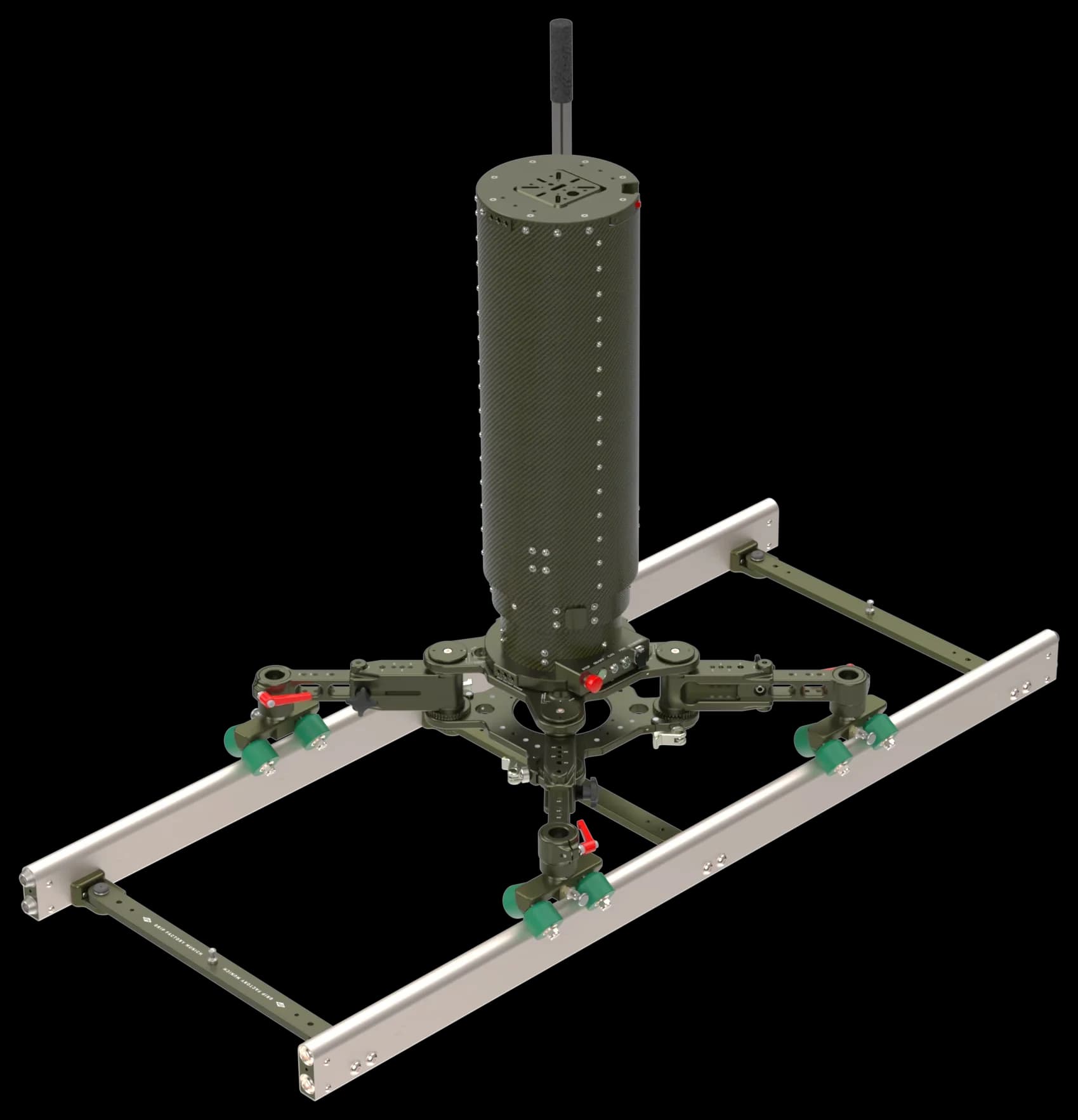 GF-NEO Column overslung on a GFM turtle base riding camera track